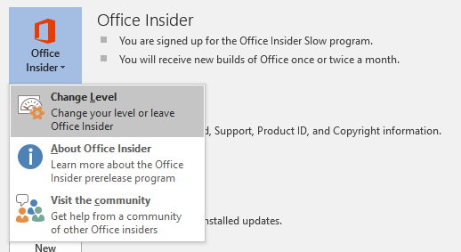 Office Insider Fast for Office 2016
