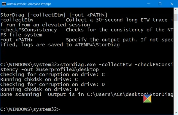 StorDiag.exe Storage Diagnostic Tool