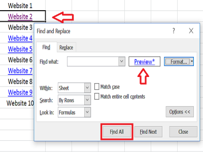 предварительный просмотр найти формат в Excel
