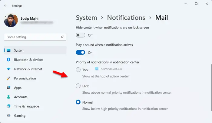 How to set priority of Notifications in Windows 11/10 Action Center