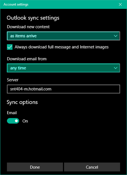Windows 10 Mail app is not syncing