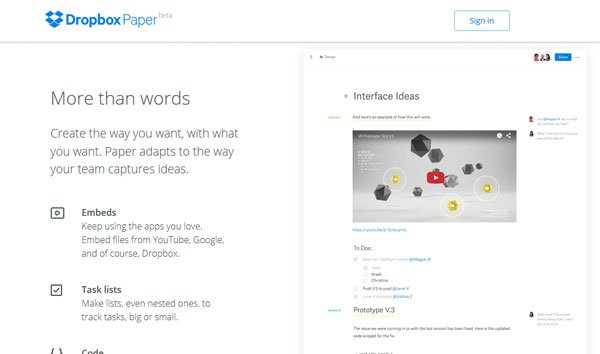 dropbox-paper-free-alternatives-to-google-docs