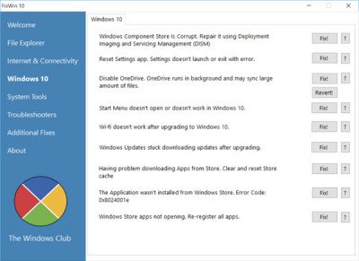 FixWin 10 for Windows 10