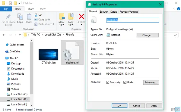 Desktop.ini file - Comprehensive guide and its usage in customizing Folders in Windows