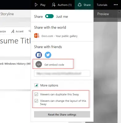 Microsoft Office Sway Online tips and tricks