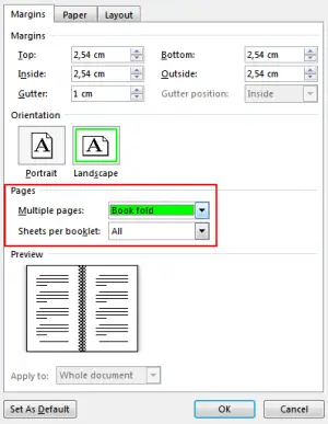 Create a Booklet or Book using Word