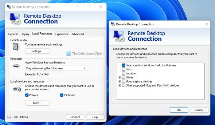 How to use Devices and Resources in a Remote Desktop Session