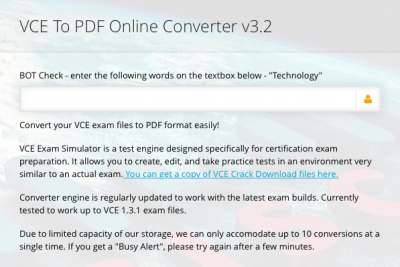 how to convert vce to pdf