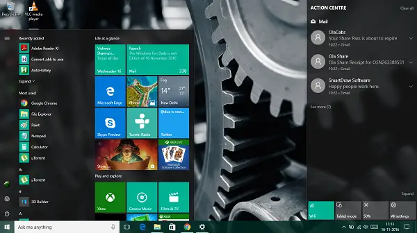 How to change taskbar color without changing start screen color