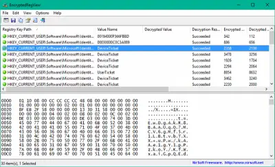 EncryptedRegView helps you decipher the encrypted registry data