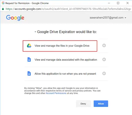 Set an Expiration Date for Google Drive files