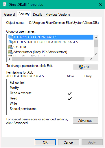 How to restore TrustedInstaller permissions to default in Windows 10