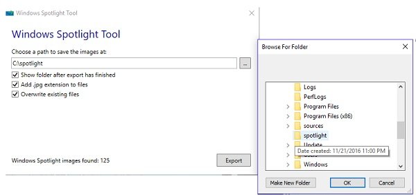 Windows Spotlight Tool