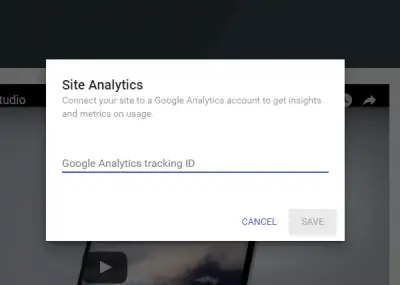 Add Google Analytics google sites tips and tricks