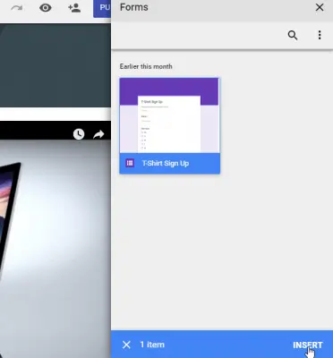 Add Google Forms google sites tips and tricks