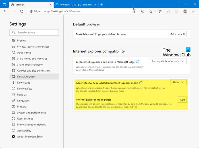 How to use Internet Explorer Mode or Compatibility View in Microsoft Edge - 74