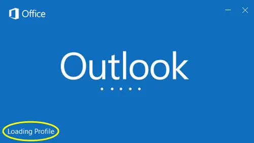Microsoft Outlook, Profil Yüklenirken takıldı