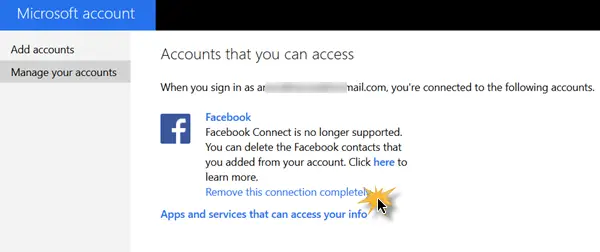 Remove Facebook Contacts from Windows 10