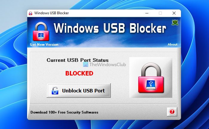 Block and unblock USB port with Windows USB Blocker