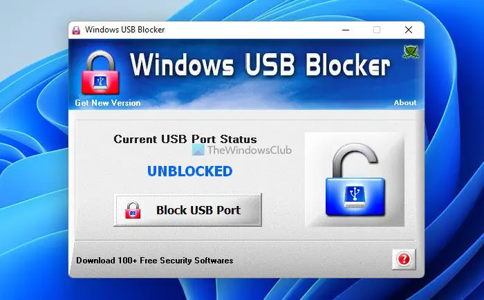 Block and unblock USB port with Windows USB Blocker