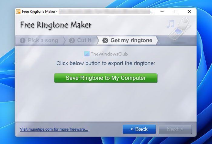 Free Ringtone Maker software download for Windows to create your own ringtones