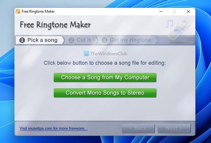 Free Ringtone Maker software download for Windows to create your own ringtones