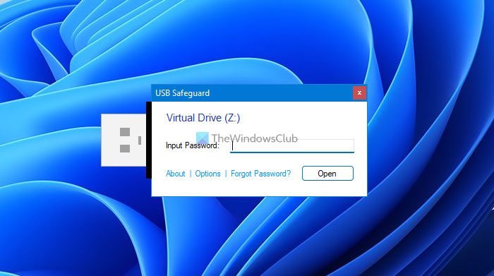 Lock, secure, password protect your USB Drive with USB Safeguard