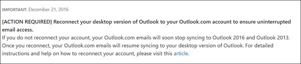 reconnect outlook to outlook com