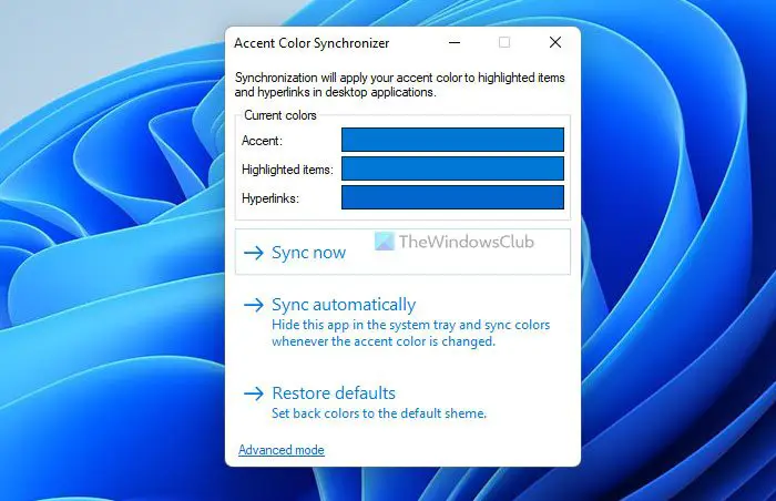 Accent Color Synchronizer for Windows 11 10 - 2