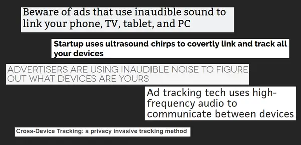 Ultrasonic Cross-Device Tracking