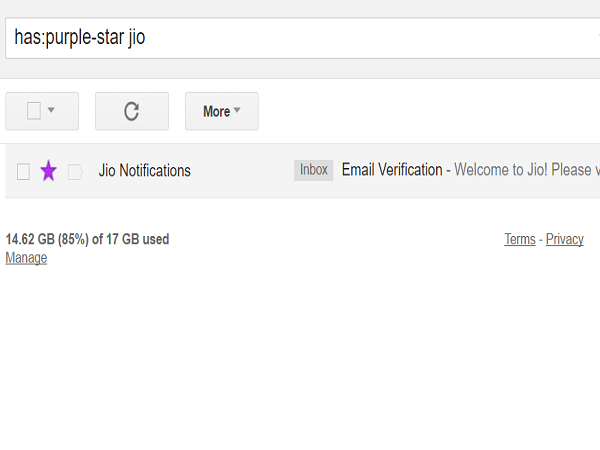 search starred emails in Gmail