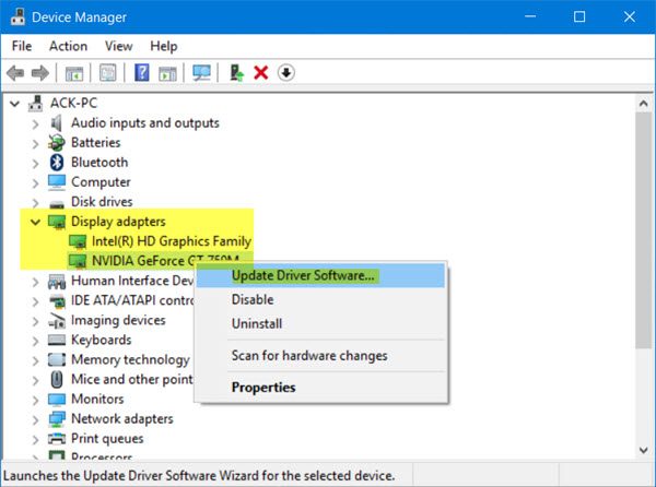 Ekspert ide indkomst How to update Graphics Drivers in Windows 11/10