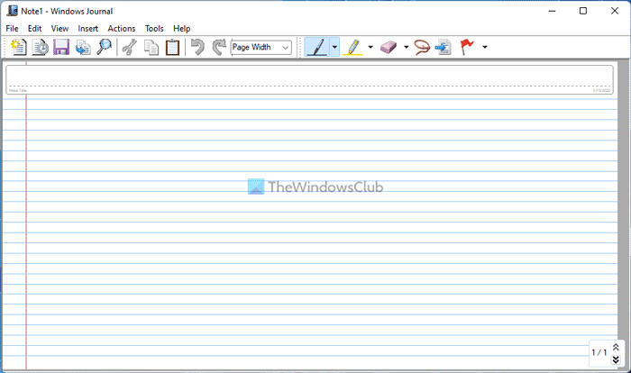 Convert Handwritten Notes to Text using Windows Journal in Windows 11/10