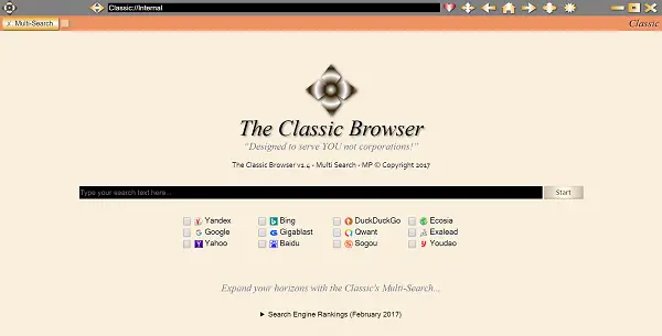 The Classic Browser for Windows PC