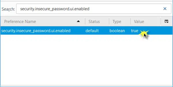 Disable Insecure Password Login Warning Prompt in Firefox