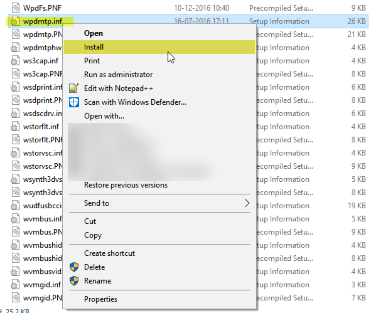 Install portable device driver Install portable device driver