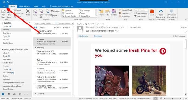 Mark email messages as Read in Outlook