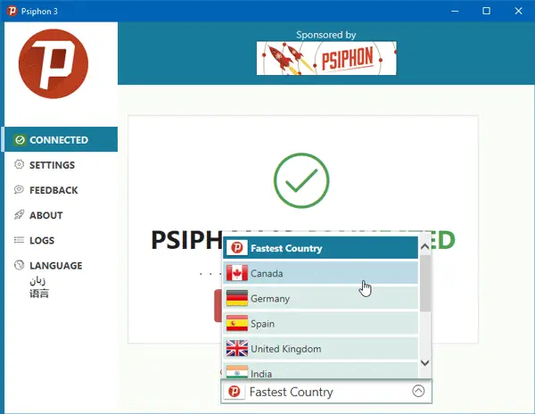 Psiphon VPN: free VPN to unblock blocked websites