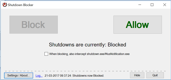 At times our lightheaded mistakes tin mail away terms us a lot ShutdownBlocker, blocks accidental Shutdown or Restart of Windows computer