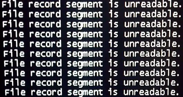 File record segment is unreadable Disk error in Windows 11 10 - 93