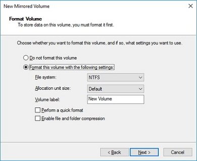 How to create Mirrored Volume for Instant Hard Drive Backup in Windows 10