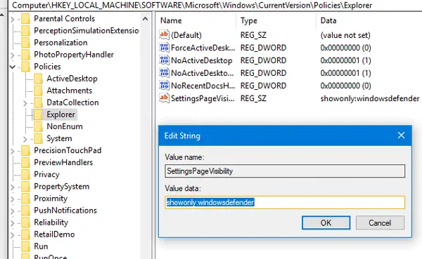 Configure Windows 10 Settings visibility to hide all or select settings