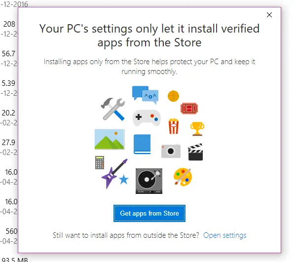 Block third-party app installations on Windows 10