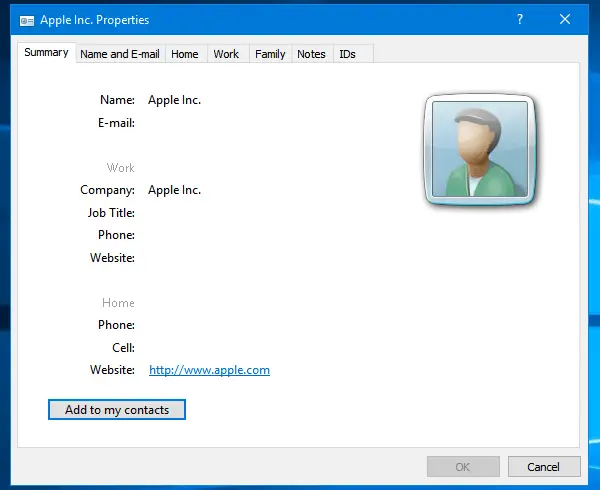 How to import Apple Contacts to Windows 10