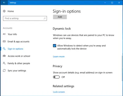 auto lock computer after set time windows 10