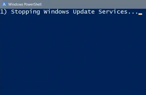 Reset Windows Update Script