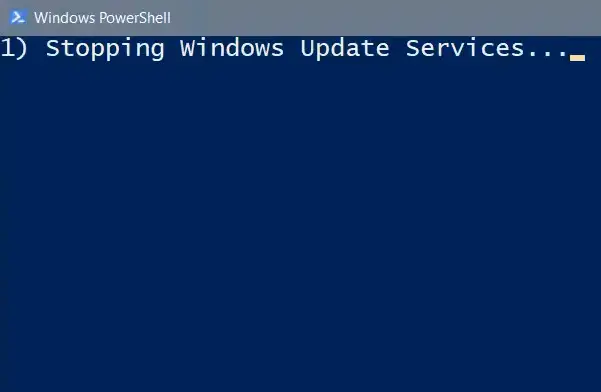 Reset Windows Update Script