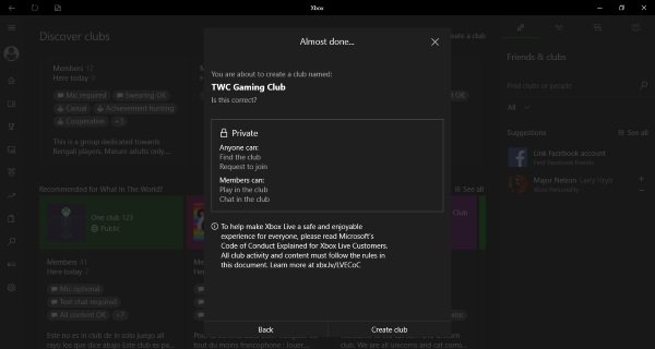 Xbox Gaming Clubs & Parties