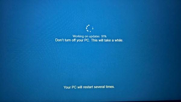 How to shutdown without updating Windows