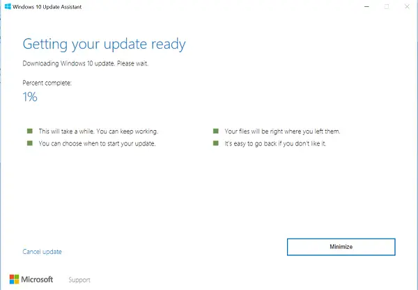 Install Windows 10 2004 using Windows 10 Update Assistant